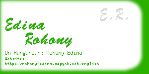 edina rohony business card